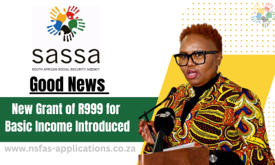 Good News New Grant of R999 for Basic Income Introduced