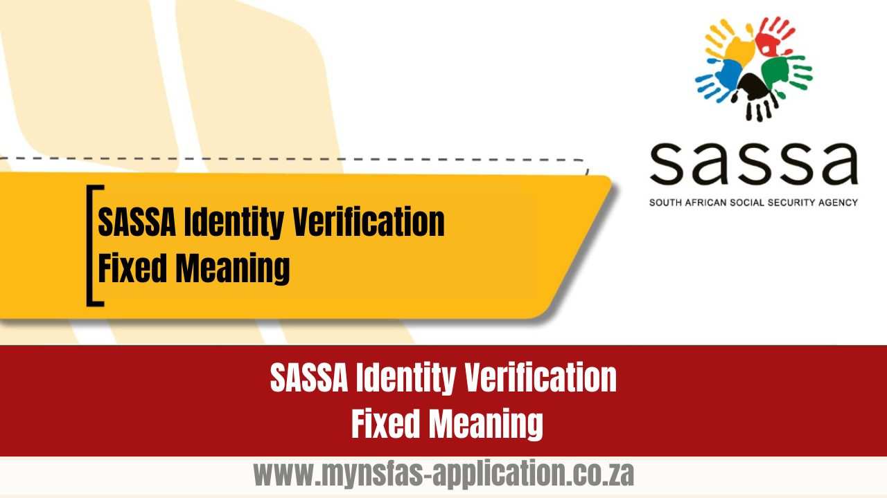 SASSA Identity Verification Fixed Meaning